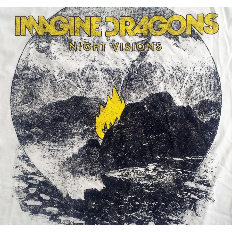 IMAGINE DRAGONS Tシャツ FLAME WHITE 正規品