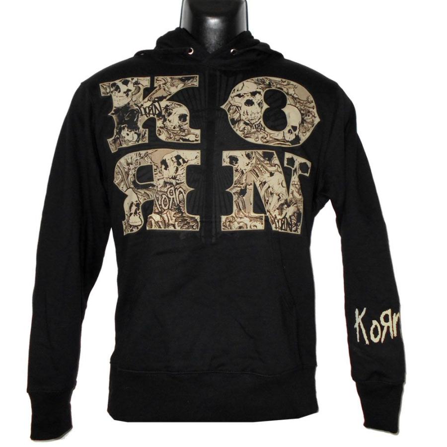 KORN パーカー SKULL AND LETTER 正規品バンドパーカー ロックパーカー
