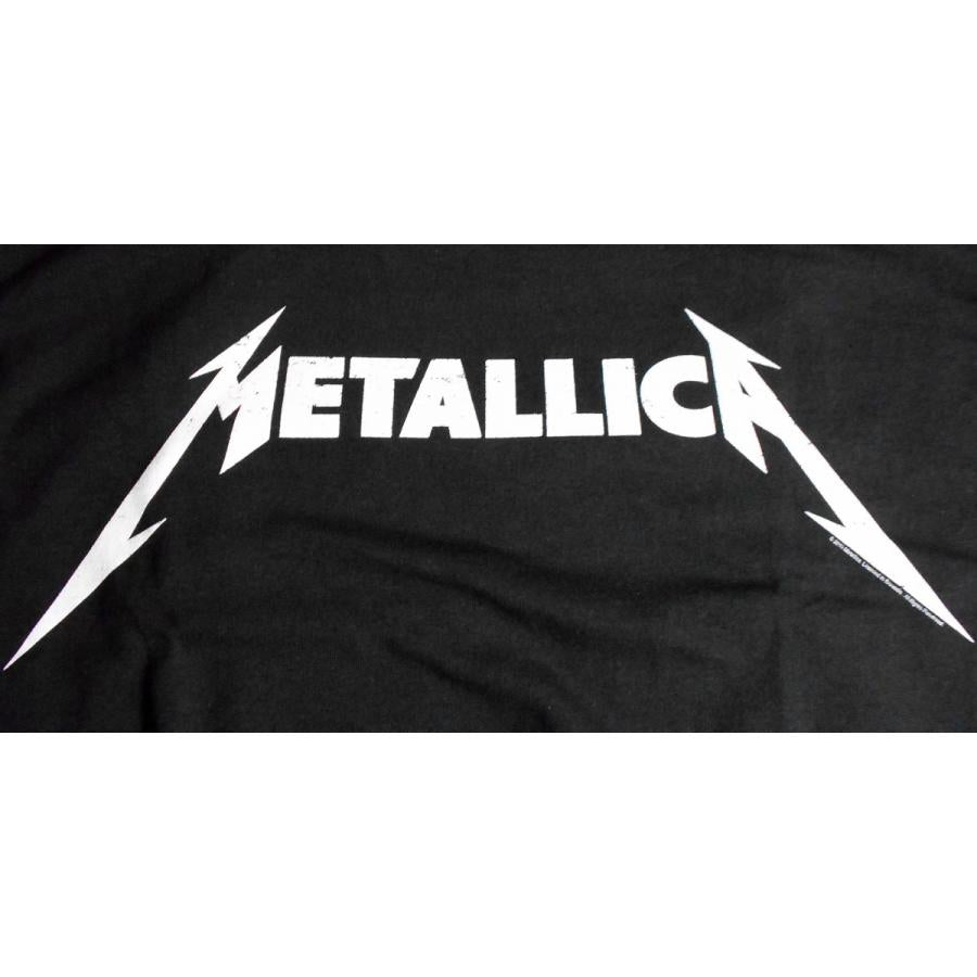 METALLICA Tシャツ BLACK AND WHITE LOGO 正規品