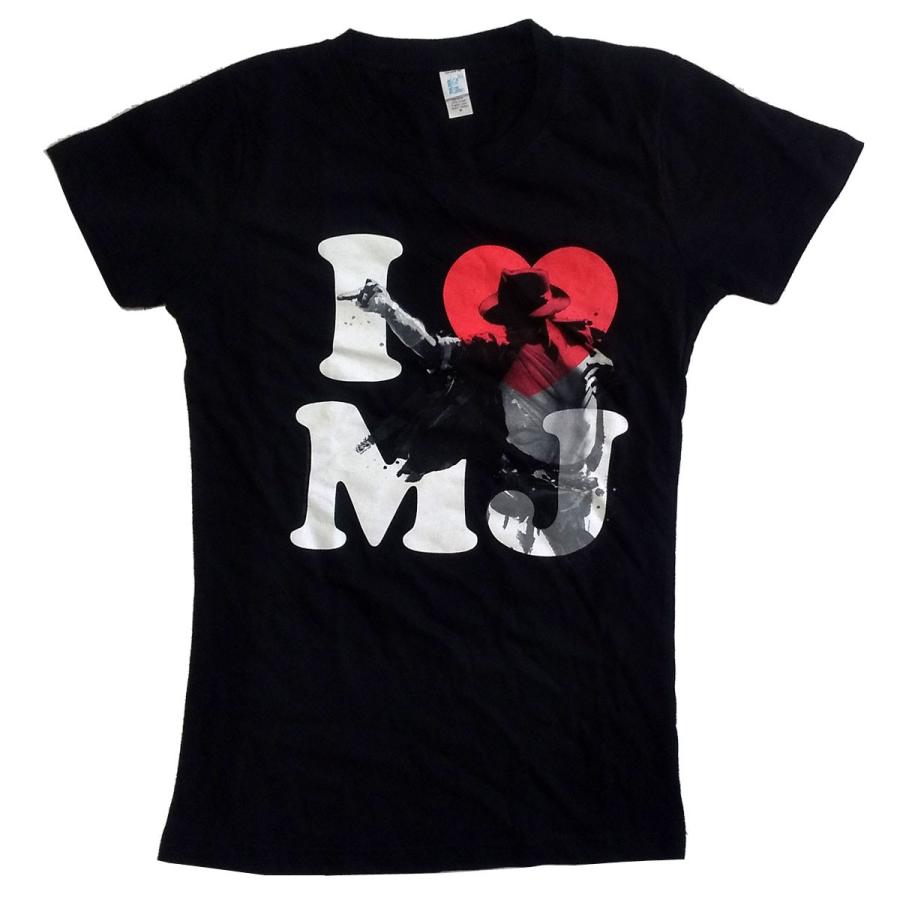 MICHAEL JACKSON Tシャツ レディースサイズ I HEART MJ 正規品バンドTシャツ