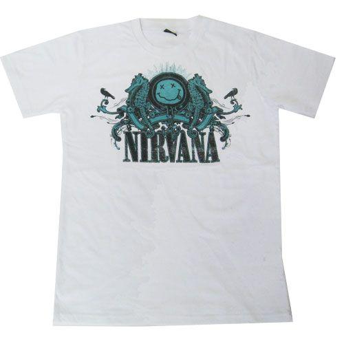 NIRVANA Tシャツ SMILE WHITE 正規品バンドTシャツ ロックTシャツ