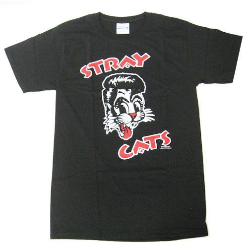 STRAY CATS Tシャツ 2 LINE LOGO 正規品バンドTシャツ ロックTシャツ