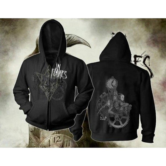 IN FLAMES パーカー Fear is Weakness Zipped Hoodie 正規品バンドパーカー メタルパーカー