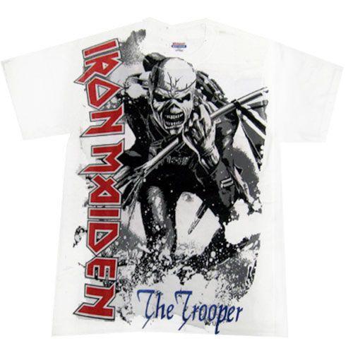 IRON MAIDEN Ｔシャツ OVERSIZED TROOPER Large Print White 正規品バンドＴシャツ メタルＴシャツ