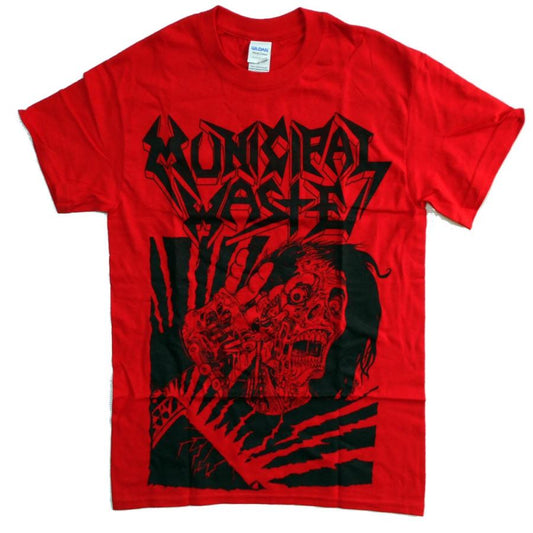 MUNICIPAL WASTE Tシャツ Skelbot Red 正規品