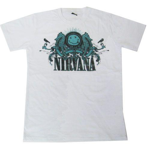 NIRVANA Tシャツ SMILE WHITE 正規品バンドＴシャツ ロックＴシャツ