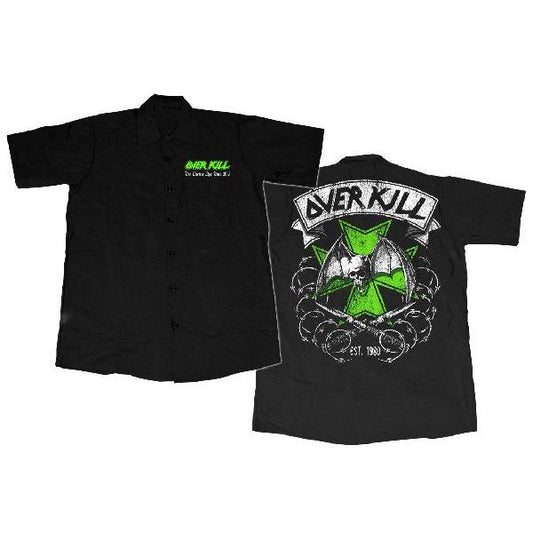 OVERKILL ワークシャツ Embroidered Chest Matese Cross 正規品