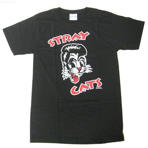 STRAY CATS Tシャツ 2 LINE LOGO 正規品バンドＴシャツ ロックＴシャツ