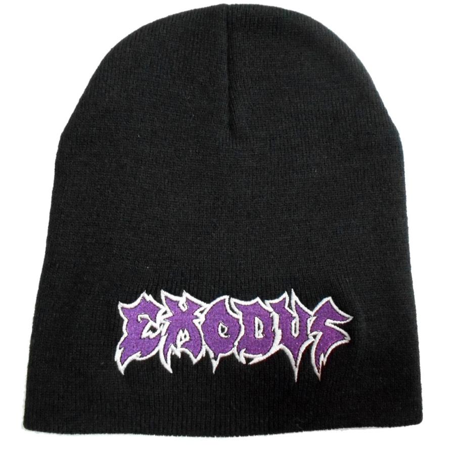 EXODUS エクソダス ニット帽 Embroidered Purple Logo 正規品